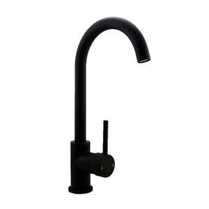 TSI Mixer Taps Round Matt Black Kitchen Sink Mixer Tap OX1026.KM