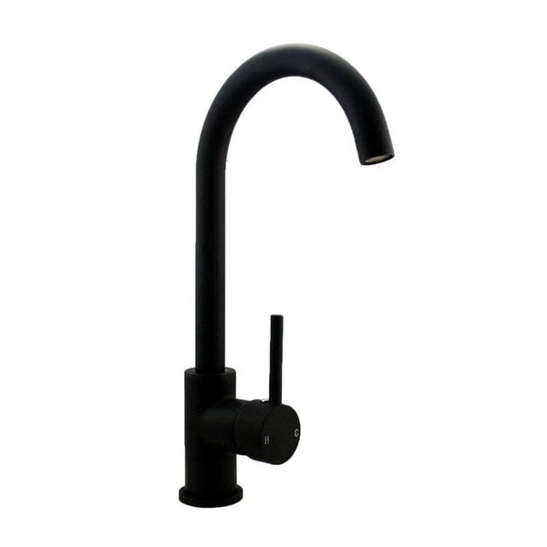 TSI Mixer Taps Round Matt Black Kitchen Sink Mixer Tap OX1026.KM