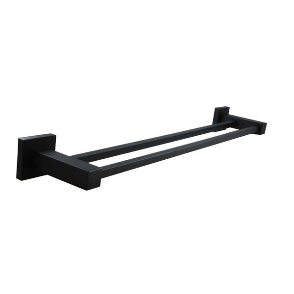 BLAZE Series Black Double Towel Rail 800mm OX6302.8.TR