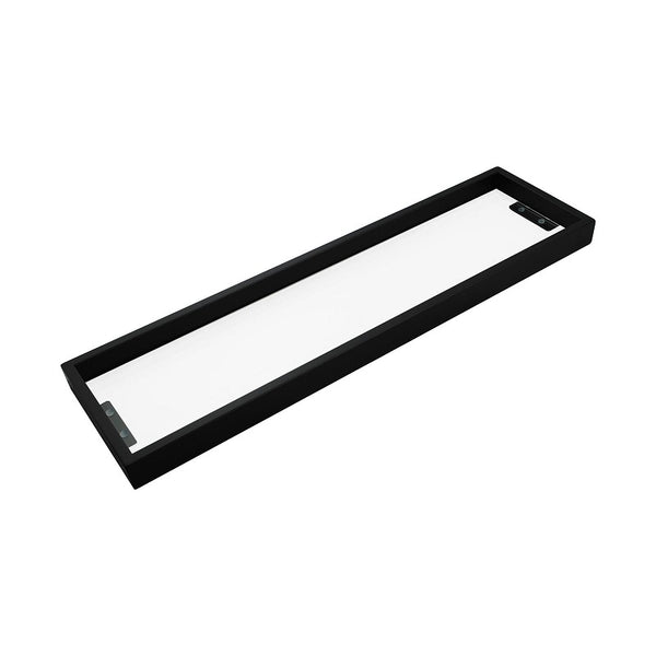 IVANO Series Black Glass Shelf 600mm OX6414.TR
