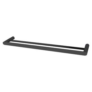 OX6502.8.TR RUSHY BLACK DOUBLE TOWEL RAIL 800MM