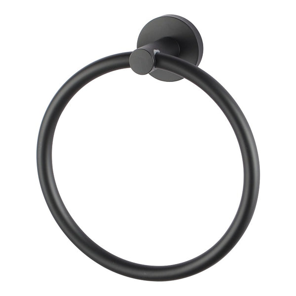 LUCID PIN Series Round Black Hand Towel Ring OX6603.TR