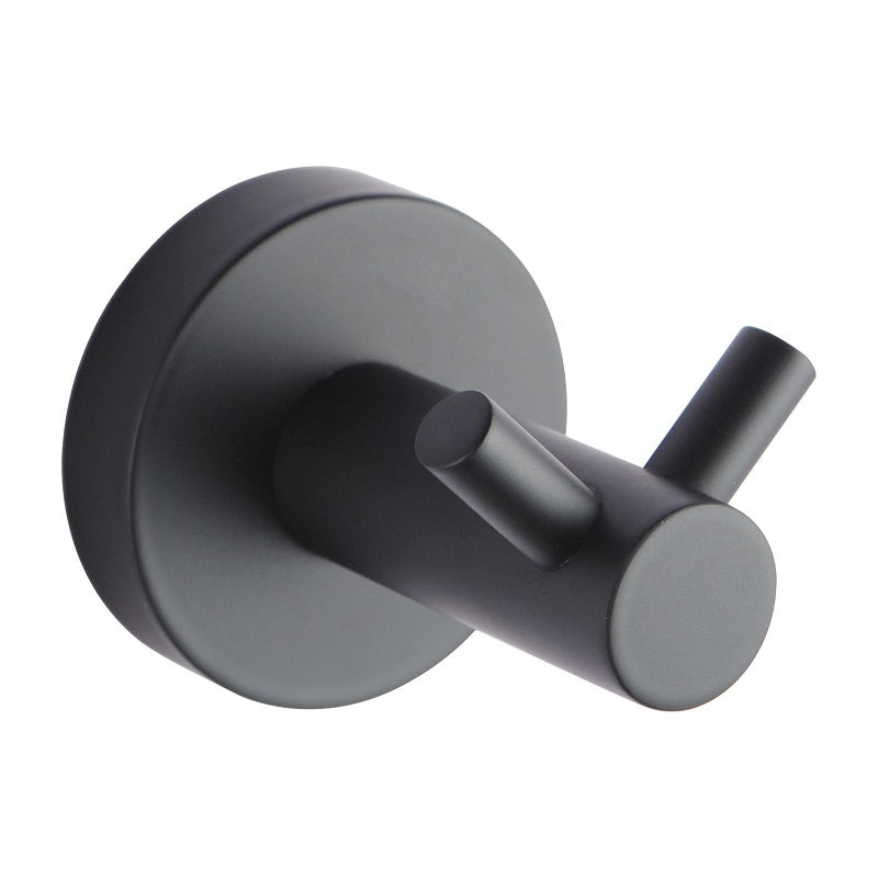 LUCID PIN Series Round Black Double Wall Hook OX6607.TR