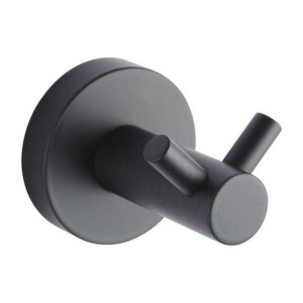 LUCID PIN Series Round Black Double Wall Hook OX6607.TR