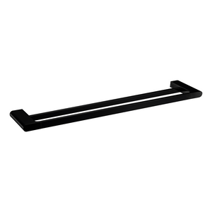 AU Series Black Double Towel Rail 800mm OX8002.8.TR