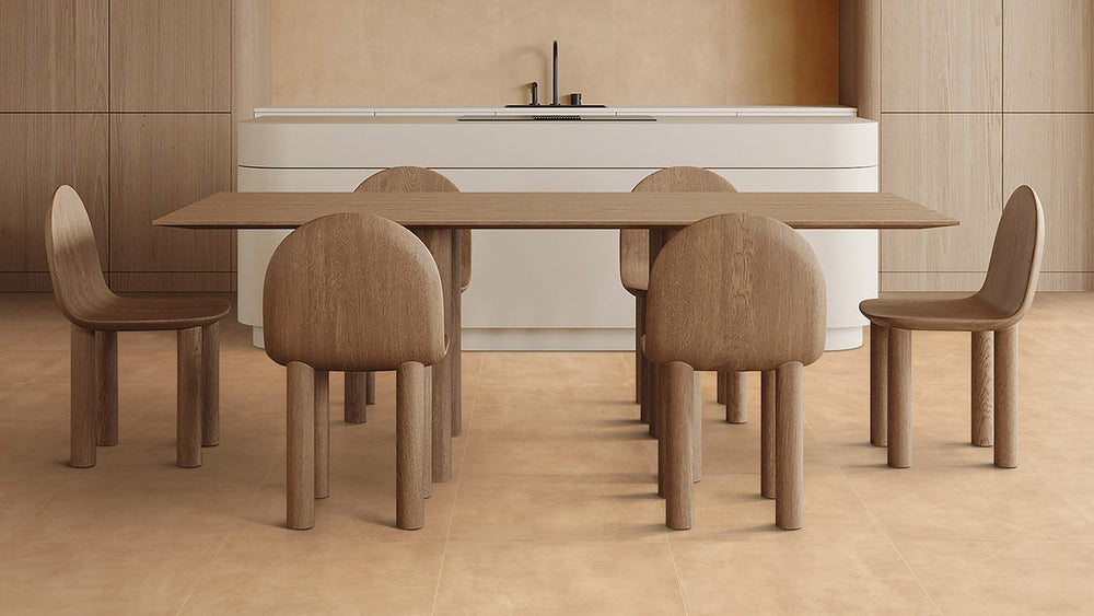 Terracotta Ochre Matt Concrete Look Tile 600x600mm