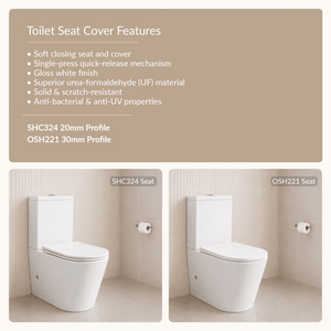 Noveen Toilets NT-1094GB — OSLO Rimless Toilet Suite with GEBERIT fittings