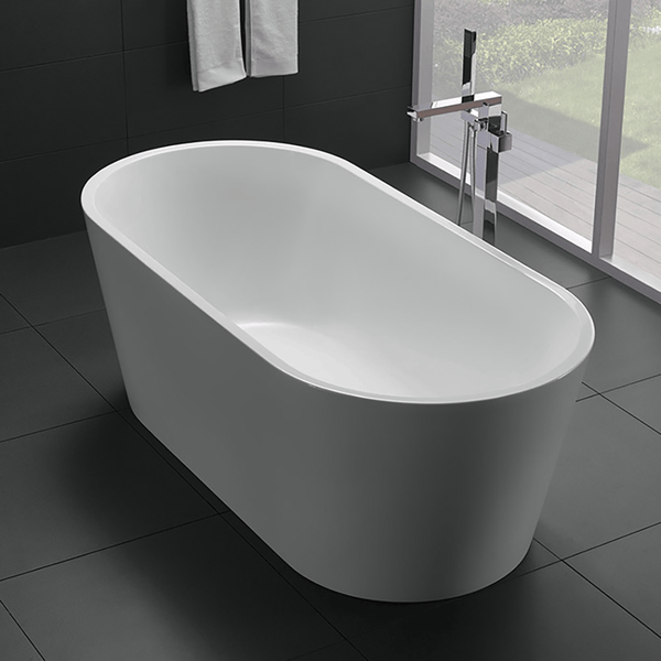 Noveen Bathtubs BTO1500 BLACK Oslo FREESTANDING BATHTUB in black 1500x750x600MM