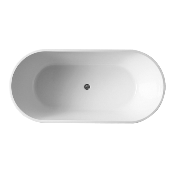 Noveen Bathtubs BTO1700 BLACK Oslo FREESTANDING BATHTUB in black 1700x800x600MM