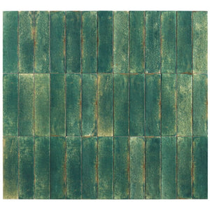 OTWAY SUBWAY TILES - DARK GREEN 60X240MM GLOSS