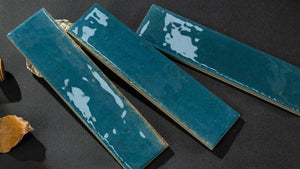 OTWAY SUBWAY TILES - DARK BLUE 60X240MM GLOSS