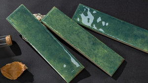 OTWAY SUBWAY TILES - DARK GREEN 60X240MM GLOSS