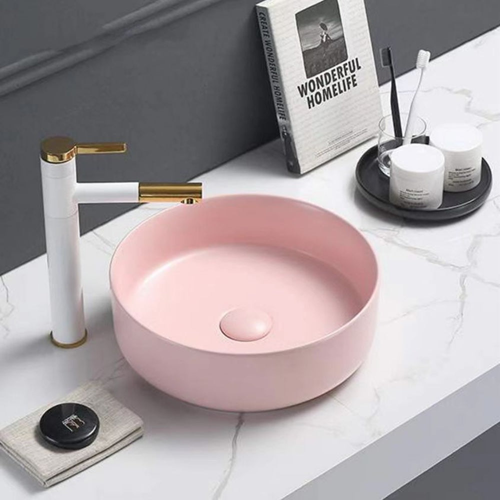 PA3535MP Above Counter Basin 346*346*114mm Matt Pink