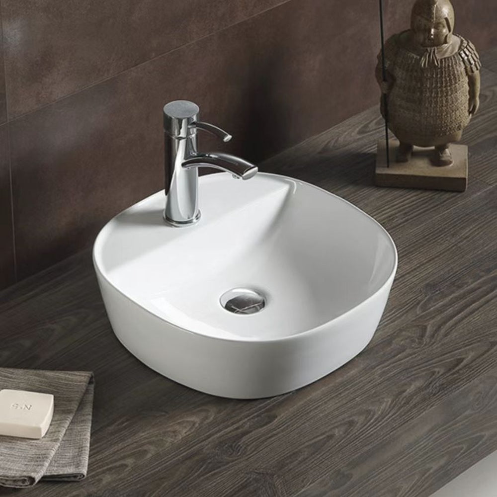 PA4040TH Above Counter Basin 400*400*120mm Gloss White