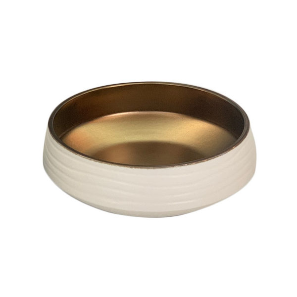 PA4343WC Above Counter Matte White and Copper Art Basin 410*410*150mm