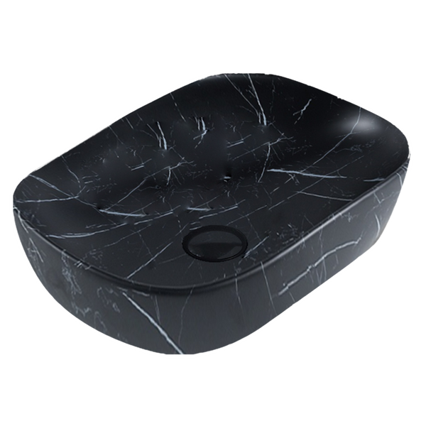 PA4632MBM Above Counter Basin 465*320*135mm Black Carrara