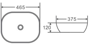 PA4637 Above Counter Basin 465*375*120mm