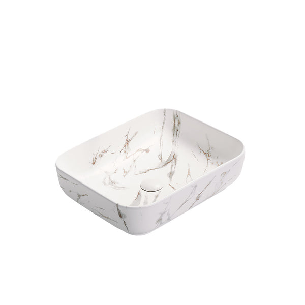 PA5039M2 Above Counter Basin 500*390*130mm White Carrara