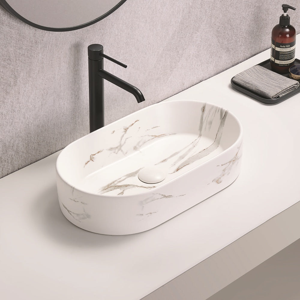 PA5230CRA Above Counter Basin 525*300*115mm White Carrara