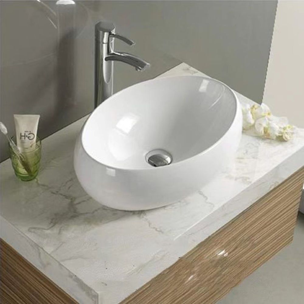 PA6040NF Above Counter Basin 600*400*150mm Gloss White Non OverFlow