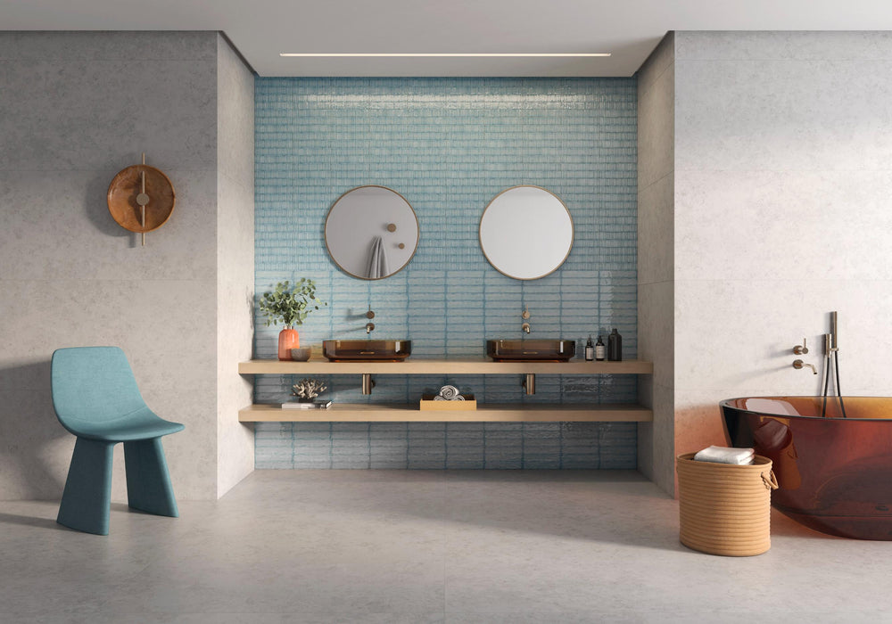 PAM0045 AURISTELLA AZUL GLOSS SUBWAY 50X250MM