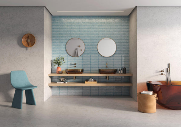 DSS Tile PAM0045 AURISTELLA AZUL GLOSS SUBWAY 50X250MM