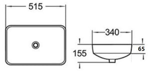 PI5134 Insert Basin 520*340*155mm