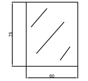 KDK- PM6075 PLAIN MIRROR 600*750MM