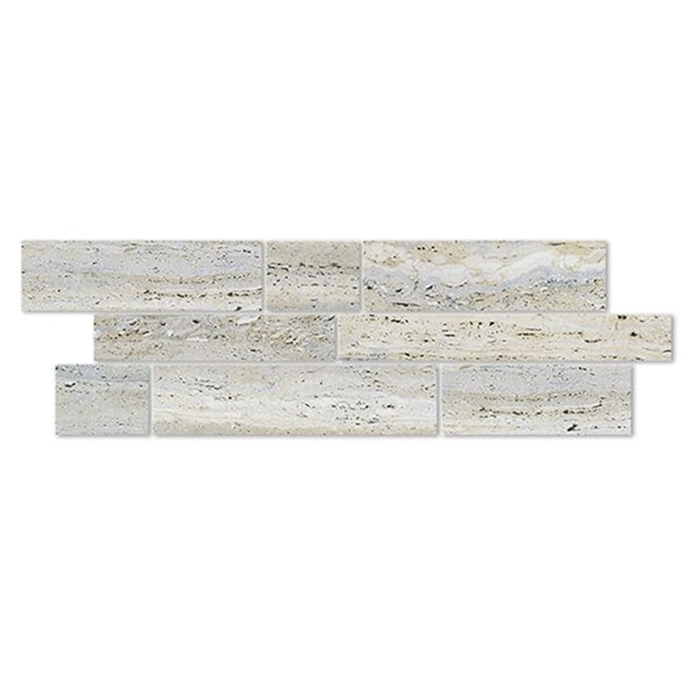 EV Tile PM-EMSVG-BAYL-M Euromarmo Mosaic Travertine Silver Gold Bayline