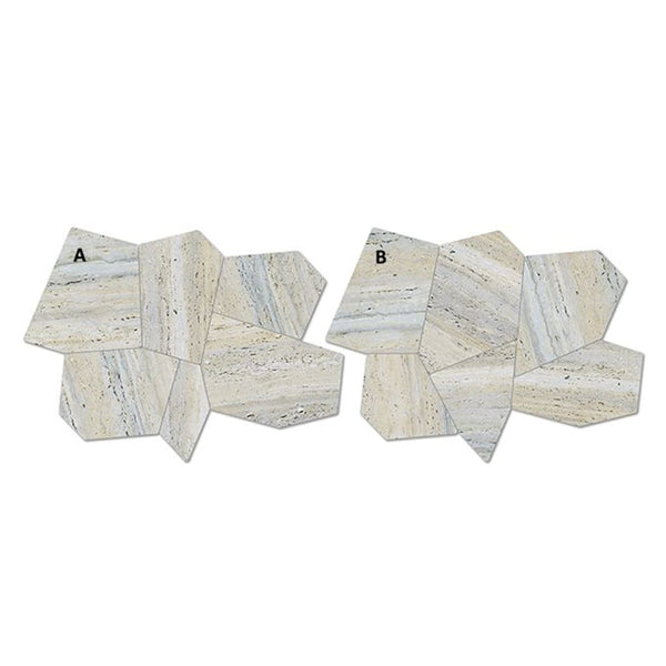 EV Tile PM-EMSVG-COZ-M Euromarmo Mosaic Travertine Silver Gold Cozy