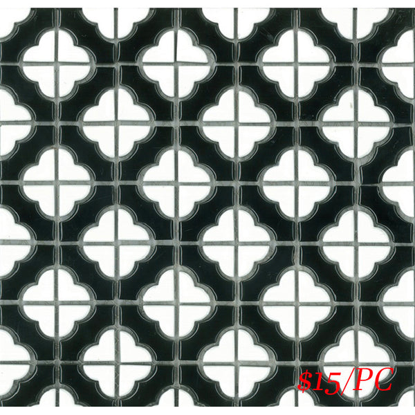 POP003 RL-235 POPPY FLOWER GLOSS WHITE 40X40MM (300X300MM PER SHEET)
