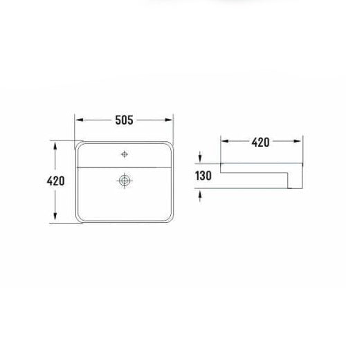 PSR5042 Semi-Reccessed Basin 505*420*130mm