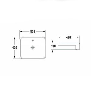 PSR5042 Semi-Reccessed Basin 505*420*130mm