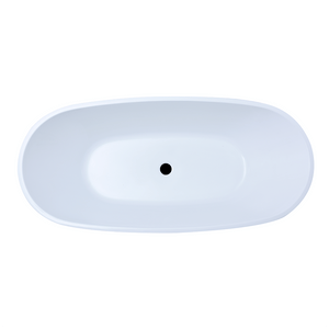 Noveen Bathtubs BTP1500MW Paris Freestanding Bathtub Matt White 1500mm (Long) x 720mm (Wide) x 580mm (Height) (Copy)