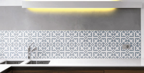 Picasso Evo Bloom Baby Blue Pattern Tile 200x200mm