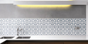 STI Tile Picasso Evo Bloom Baby Blue Pattern Tile 200x200mm