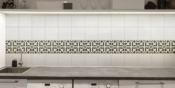 Picasso Evo Bloom Black Pattern Tile 200x200mm