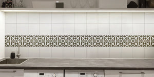 STI Tile Picasso Evo Bloom Black Pattern Tile 200x200mm