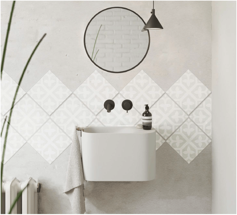 Picasso Evo Bloom Pale Pattern Tile 200x200mm