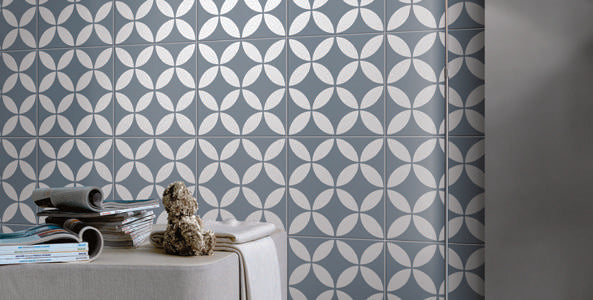 Picasso Evo Great Dane Baby Blue Pattern Tile 200x200mm