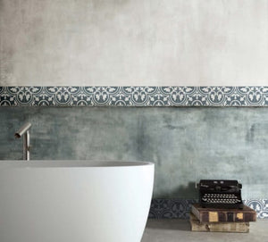 STI Tile Picasso Evo Shadow Baby Blue Pattern Tile 200x200mm