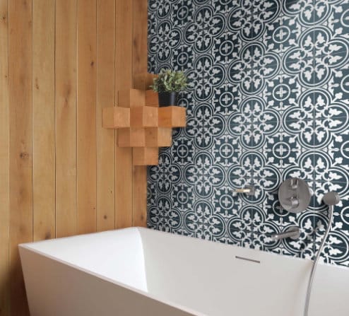 Picasso Evo Shadow Navy Blue Pattern Tile 200x200mm