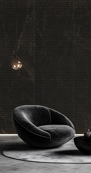 DSS Tile Pietra Black Strip Mosaic 28x600mm Strips 300x600x10m