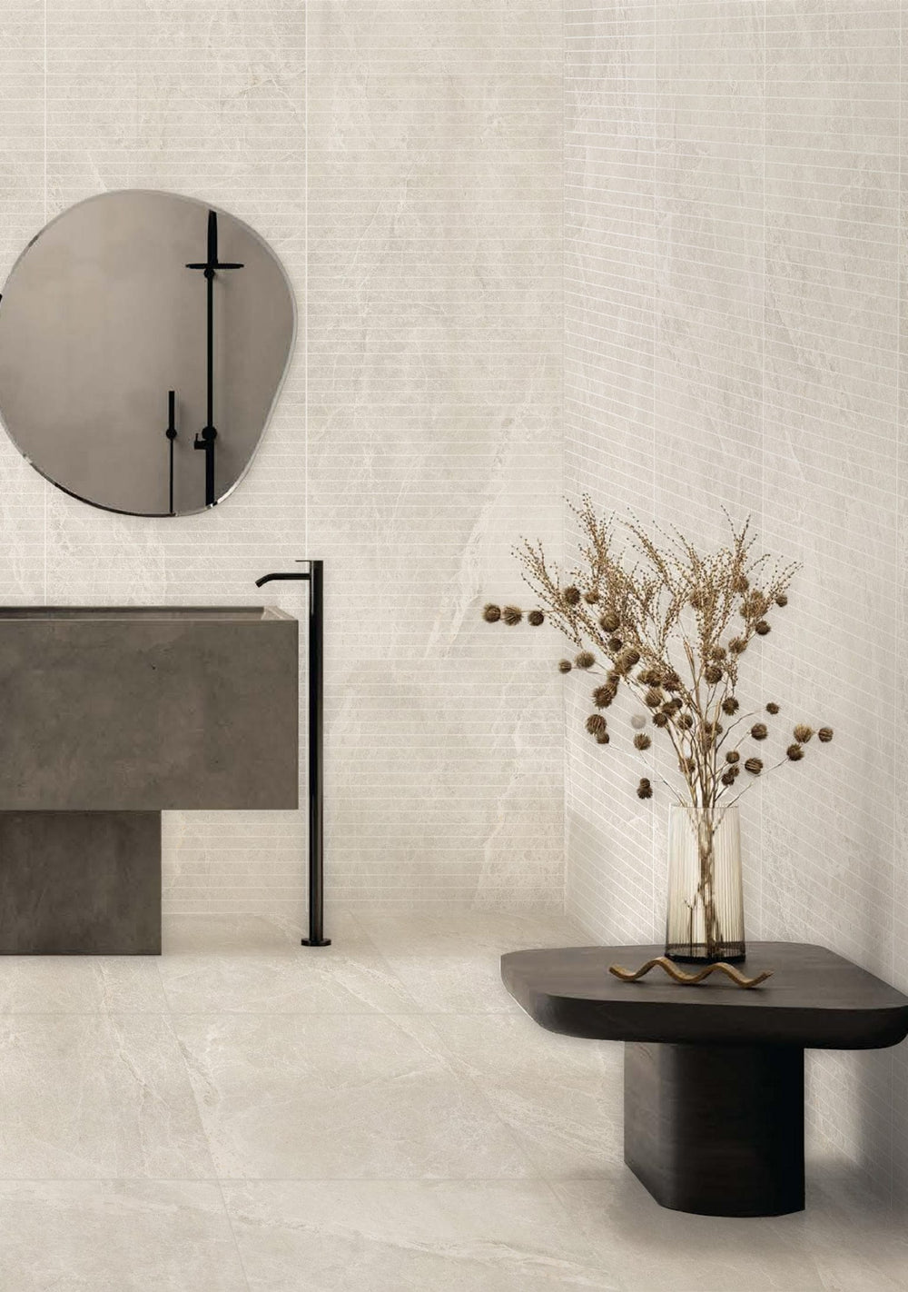 Pietra Milk Strip Mosaic 28x600mm Strips 300X600X10mm