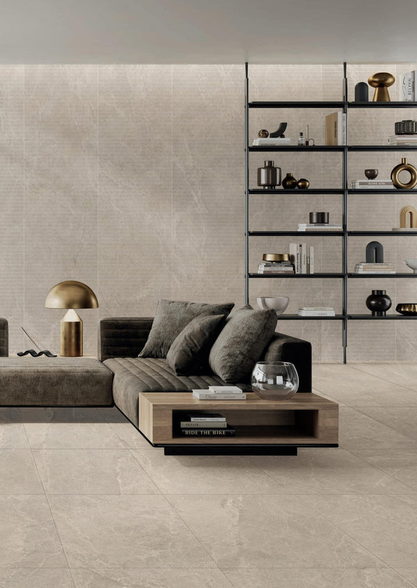 DSS Tile Pietra Sand Strip Mosaic 28x600mm Strips 300X600X10mm