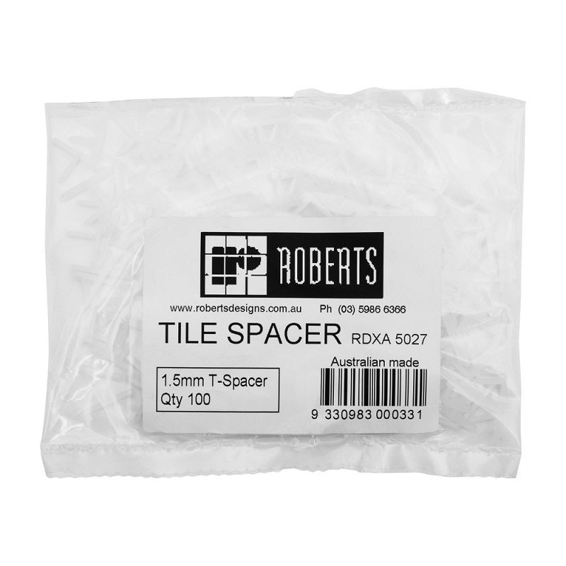 RDXA5027 Roberts Design T Shape Spacer 1.5MM*100 Bag