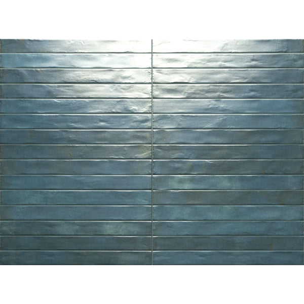 DSS Tile RON0011 GRAFFITI SUBWAY BLUE SATIN 48X450MM J92632