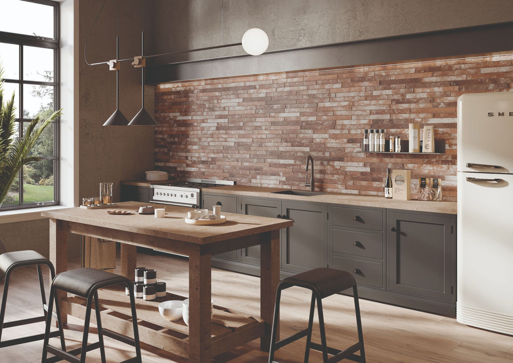 RON0016 HARLEM RED BRICK SUBWAY 48X450MM J92496