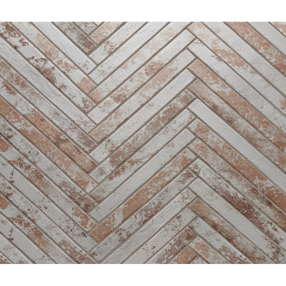 RON0017 HARLEM RED WHITE BRICK SUBWAY 48X450MM J92497