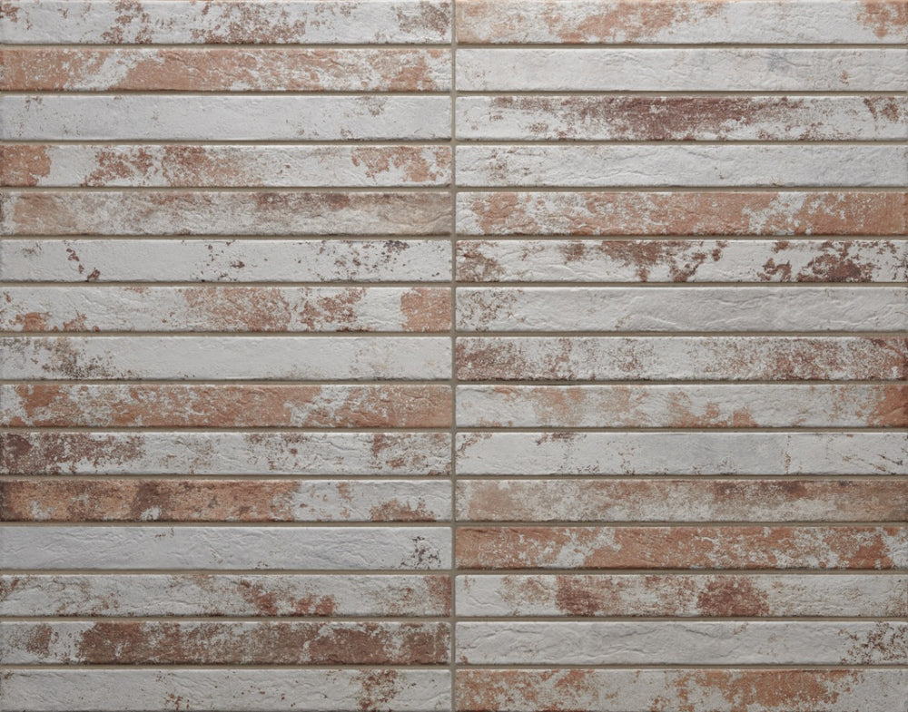 RON0017 HARLEM RED WHITE BRICK SUBWAY 48X450MM J92497